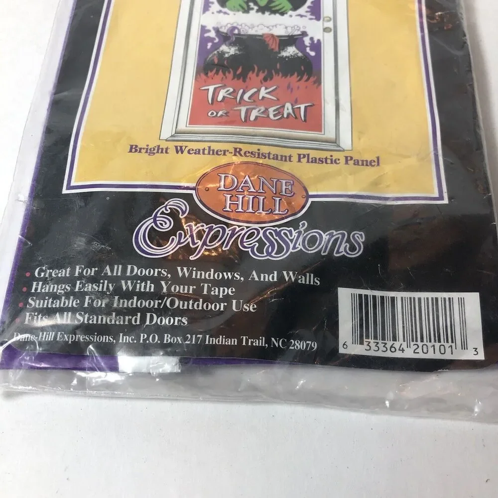 Dane Hill Expressions Halloween Door Panel Hanging Decoration Witch‎ Trick B1